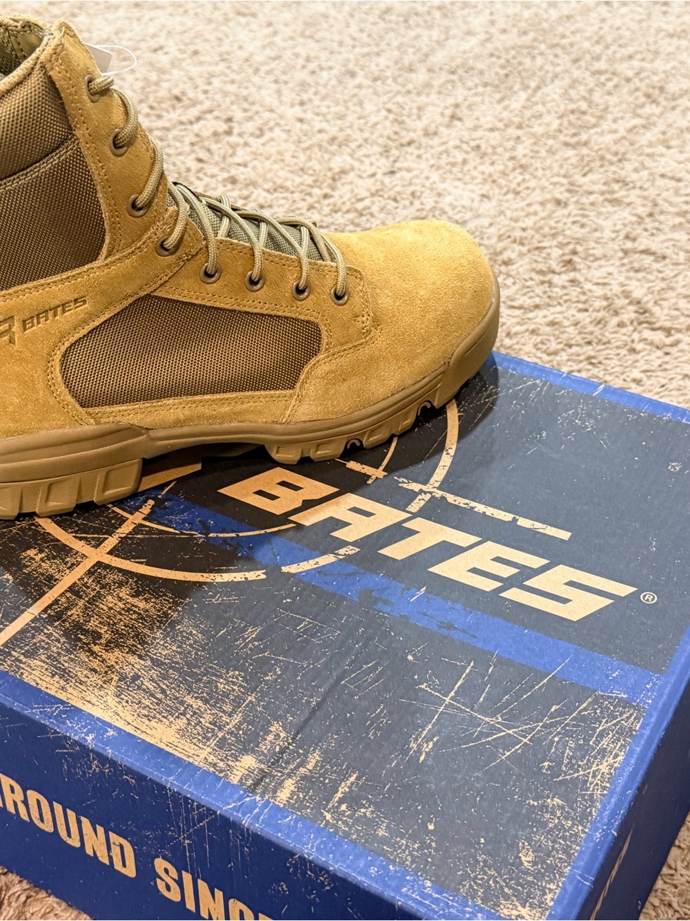 Bates Men's Tac Sport 8" Zip-up Tactical Boot, Coyote Men’s Size 8 New